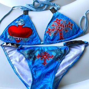 Sinful light blue Bikini XL but runs small like L like New